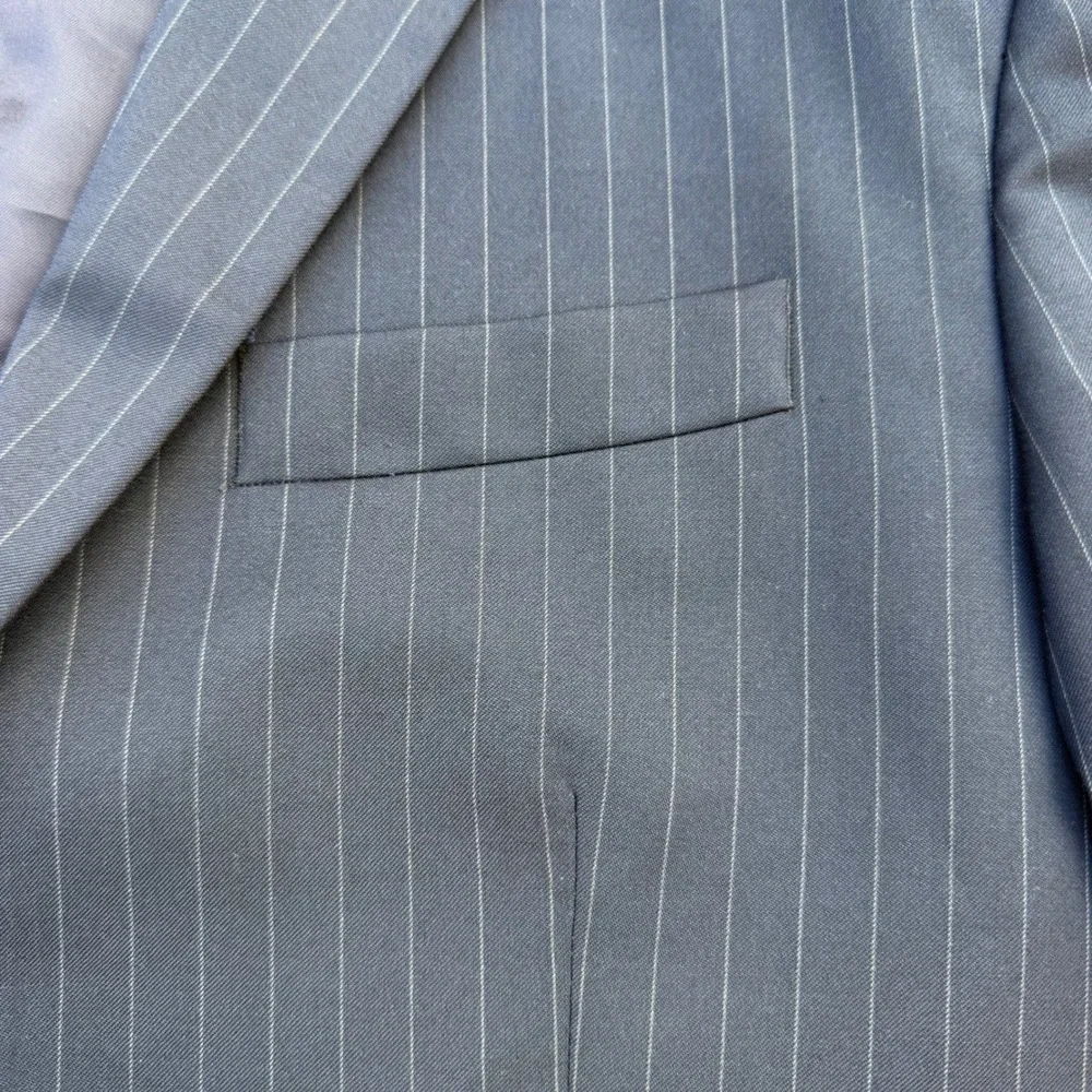 Brooks Brothers Sport Coat Mens 44R Navy Pinstripe 1818 Madison Wool Blazer USA